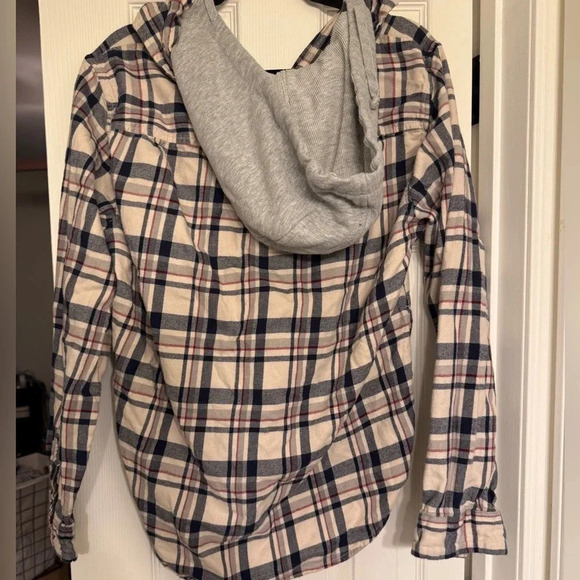 American Eagle flannel hoodie size L - Picture 4 of 6